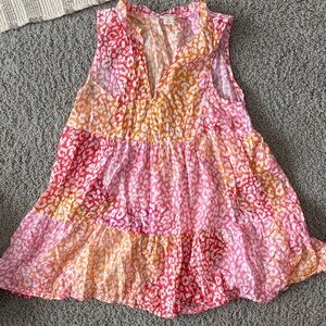 J. Crew Pink and Orange Leopard Print Kids coverup